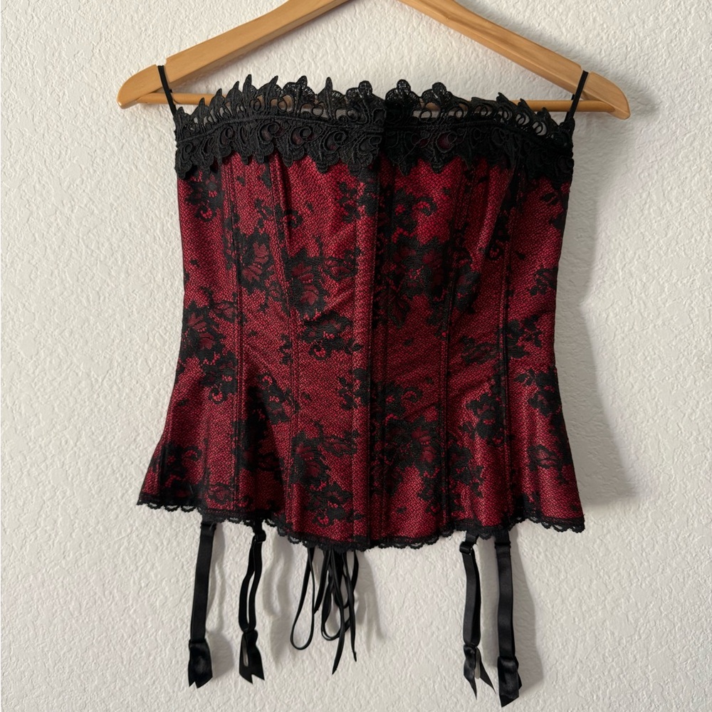 Frederick's of Hollywood Red and Black Chemise